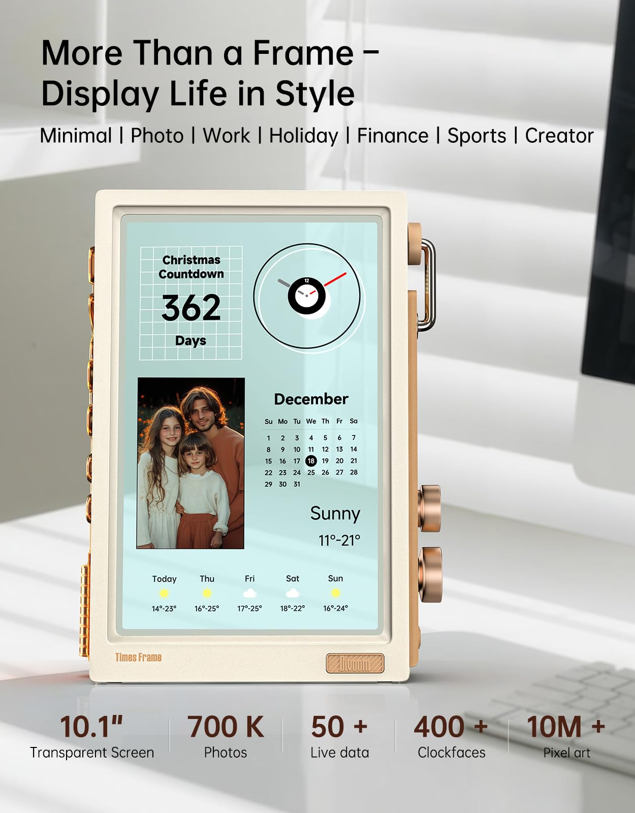 Divoom Time Frame 白 Buy Divoom Times Frame-10.1